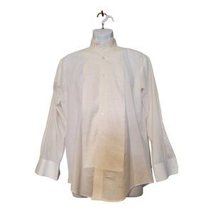 VTG Chaplin's Mens S 31/32 White Tuxedo Shirt Easy Fit